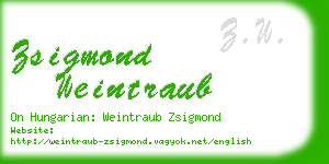 zsigmond weintraub business card